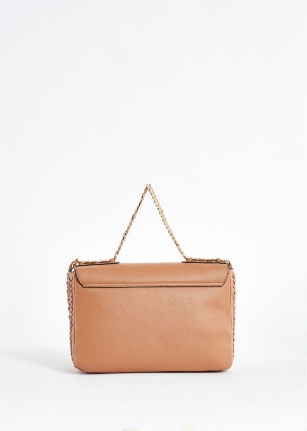 Crossbody in similpelle con logo