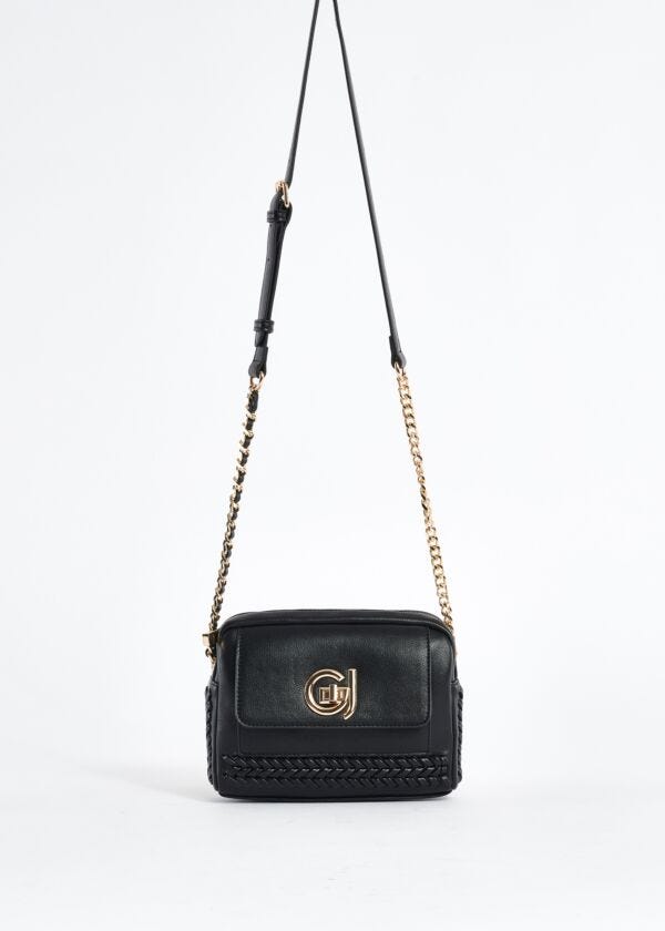 Faux-leather crossbody bag with logo Gaudì Fashion