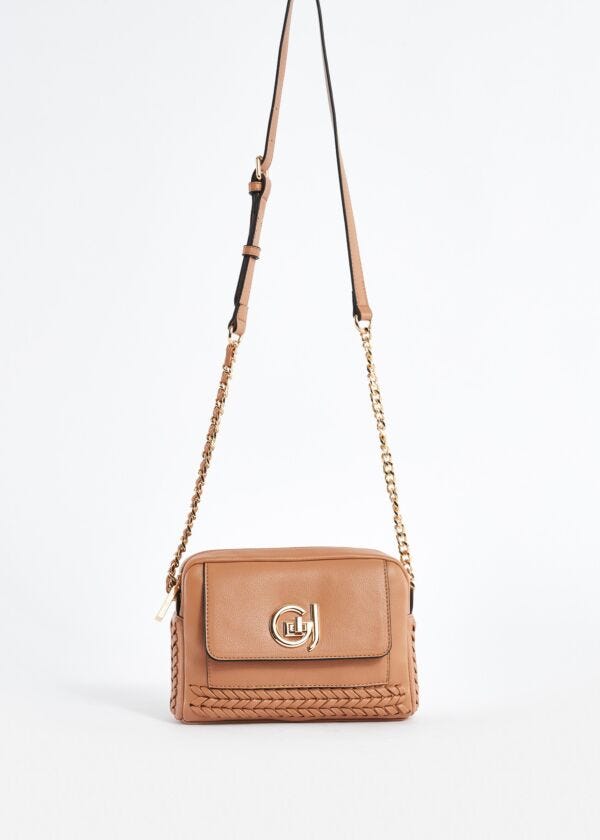 Faux-leather crossbody bag with logo Gaudì Fashion
