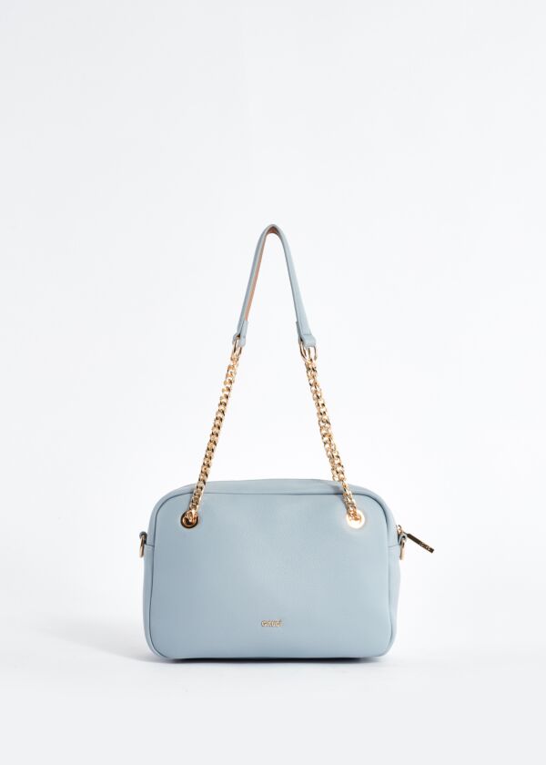 Faux-leather GJ shoulder bag
