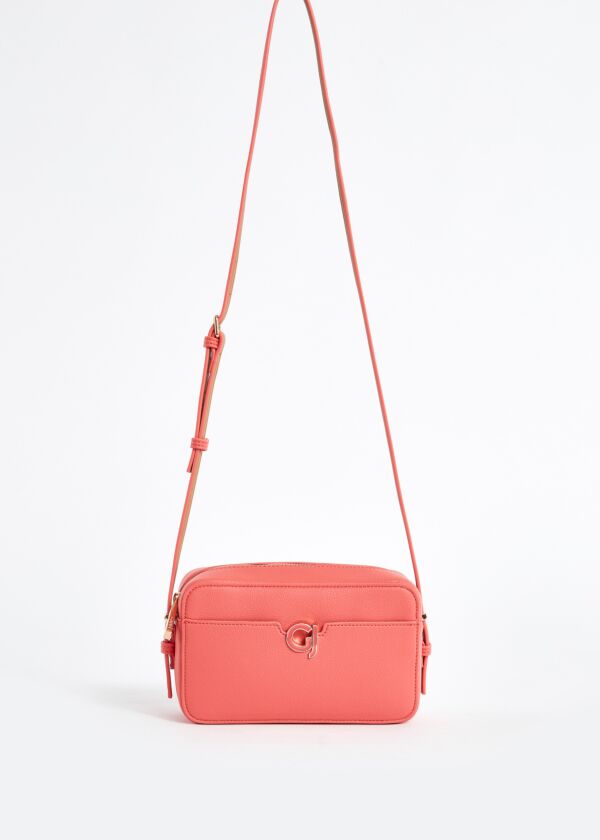 Faux-leather crossbody bag with logo Gaudì Fashion