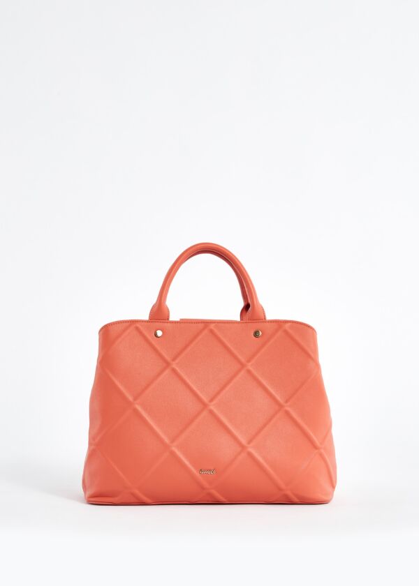 Borsa a mano in similpelle a rombi