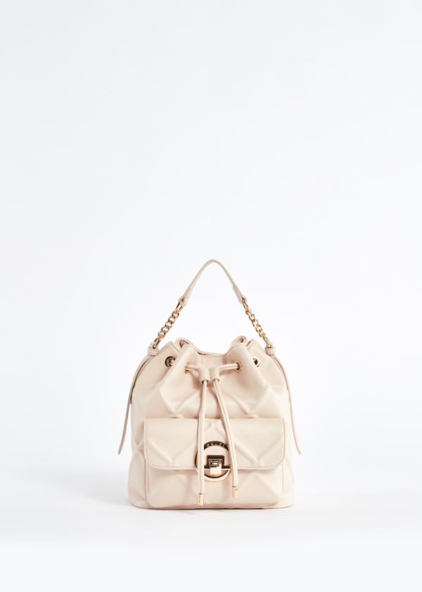 Faux-leather bucket bag with diamond pattern Gaudì Fashion