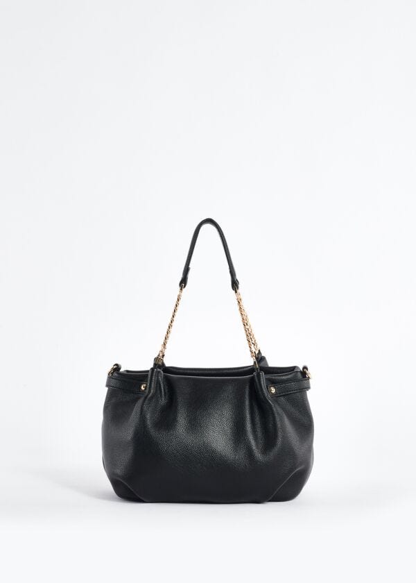Borsa a mano in similpelle con catena