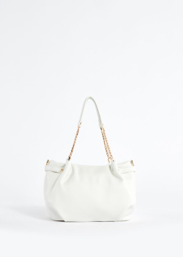 Borsa a mano in similpelle con catena