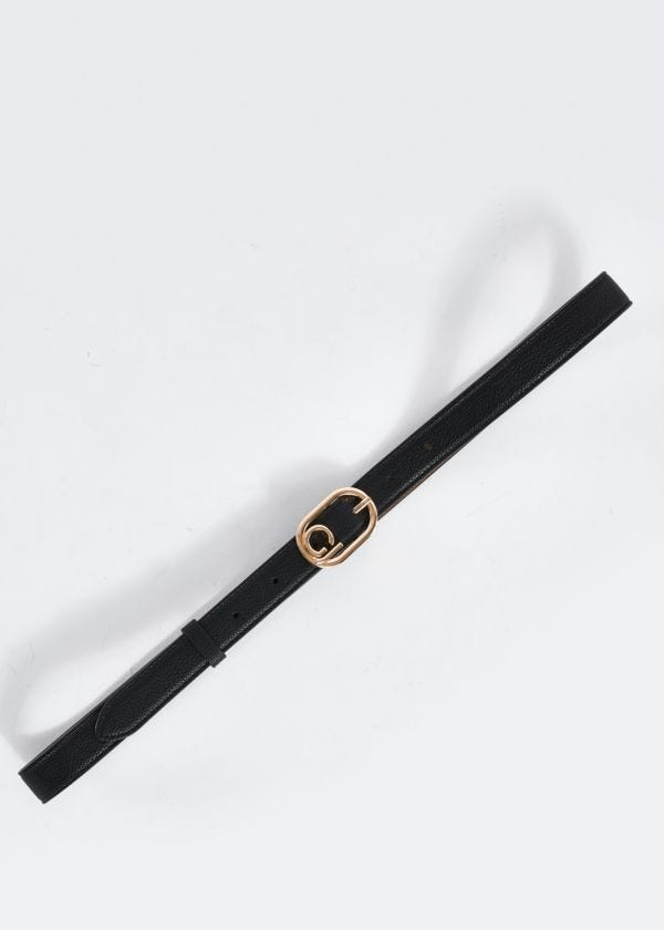 Faux-leather belt with logo buckle Gaudì Fashion