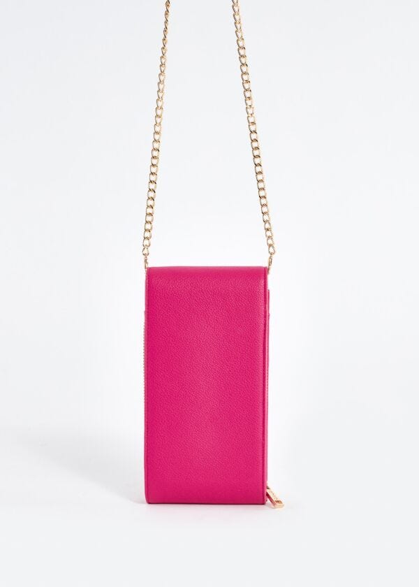 Faux-leather mobile phone holder with logo