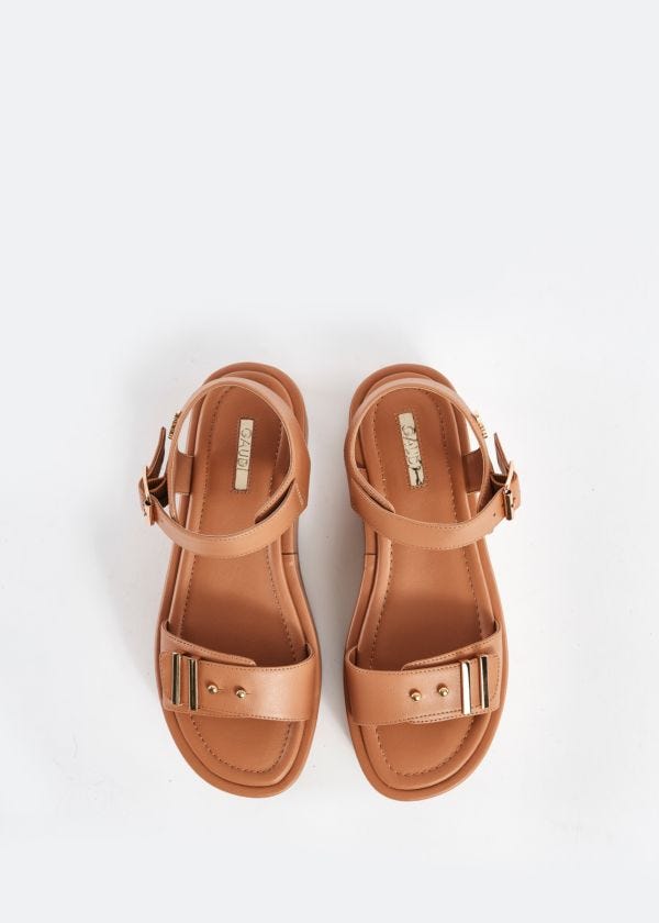 Faux-leather sandals