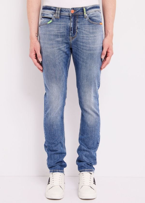 Jeans slim con ricami Gaudì Uomo