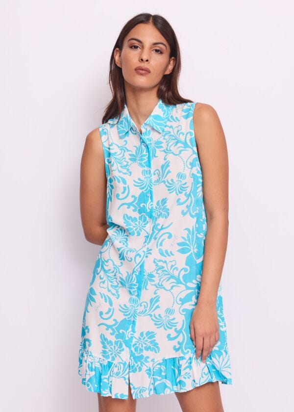 Women's printed muslin dress