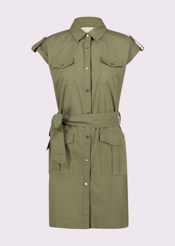 Vestido camisero de mujer de algodón