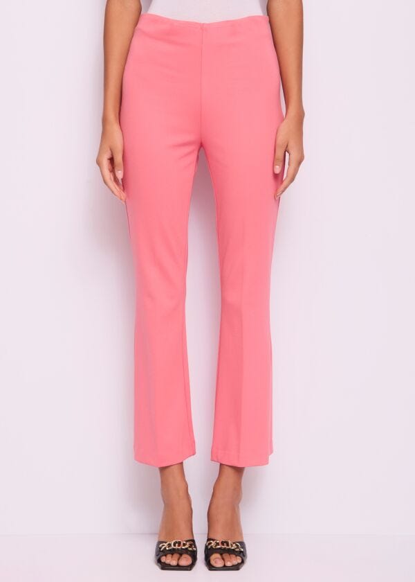 Pantaloni rosa da donna con piega Gaudì Jeans