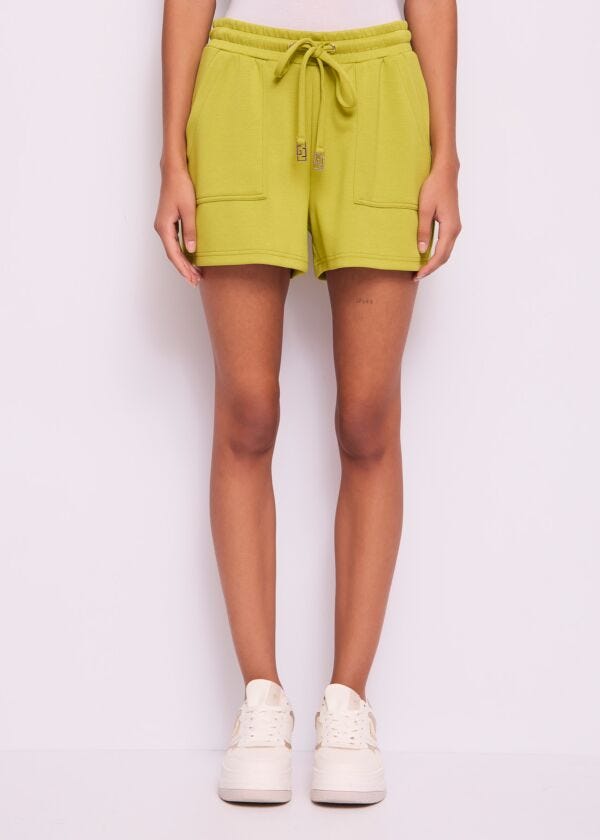 Shorts verde da donna con coulisse logata Gaudì Jeans