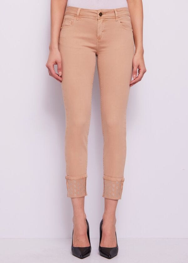 Pantaloni da donna skinny con risvolto Gaudì Jeans