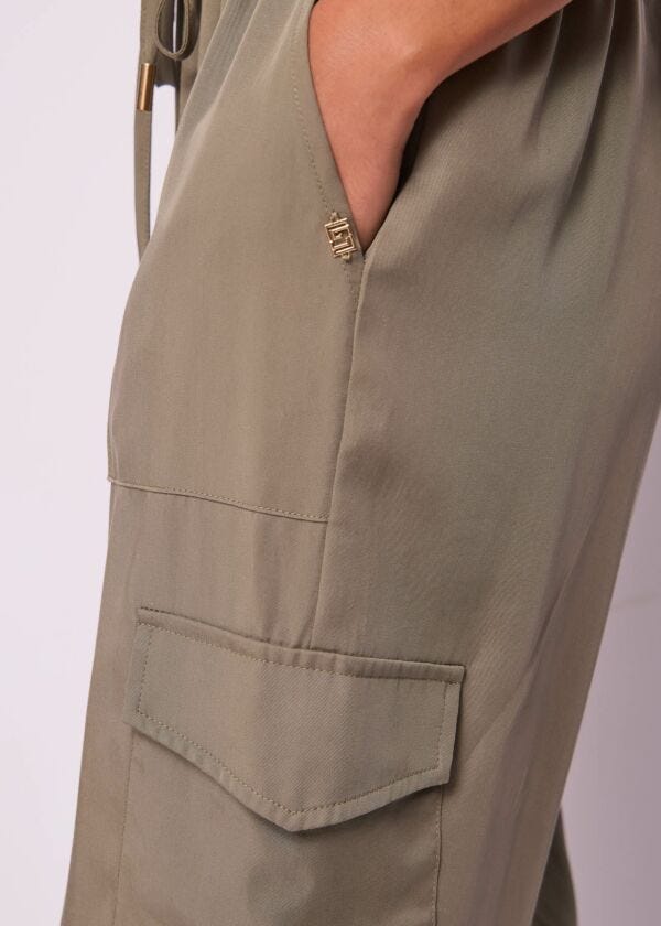 Pantaloni da donna jogging cargo con coulisse