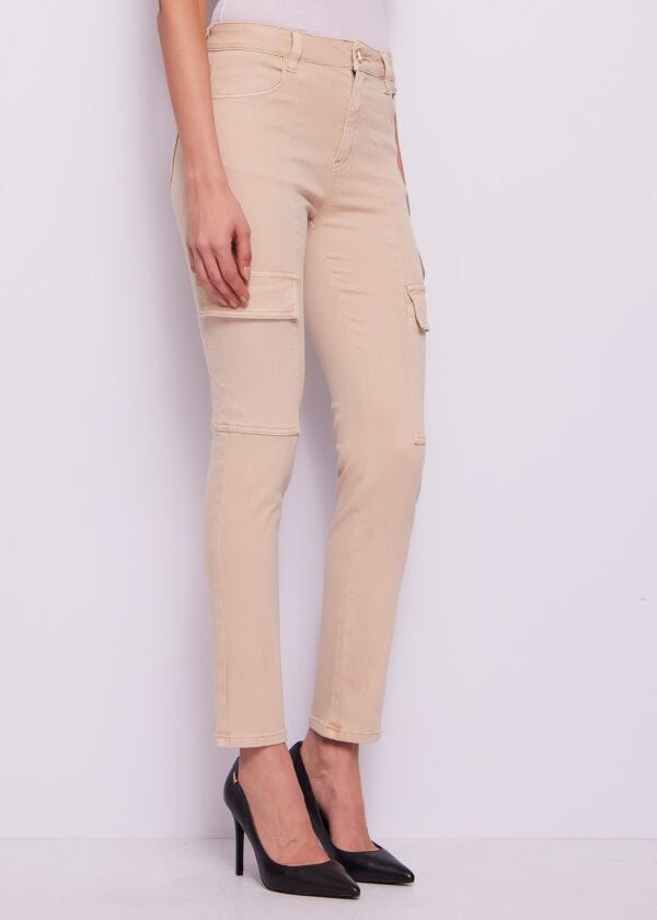 Cargo cotton skinny jeans
