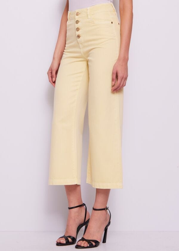 Jean droit en coton pour femme