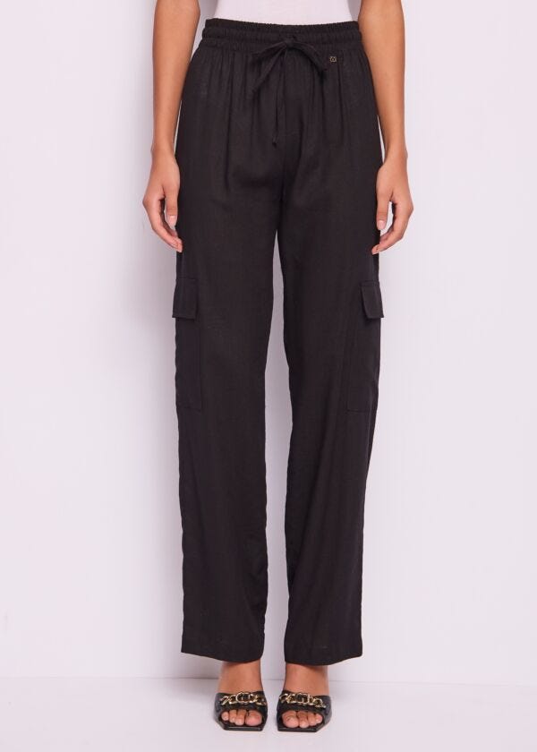 Pantalones cargo de lino para mujer Gaudì Jeans