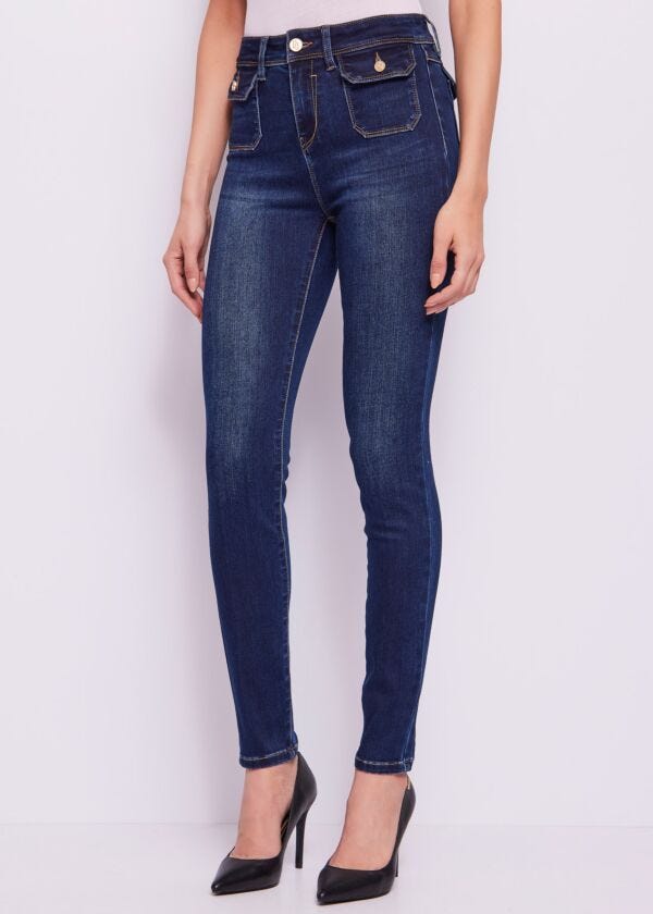 Jean skinny en coton pour femme
