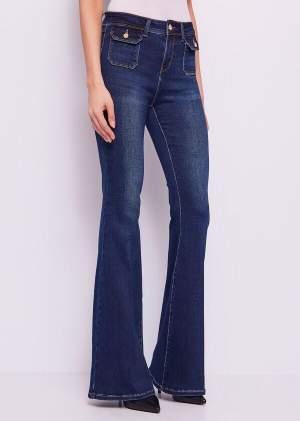 Jeans da donna flare elasticizzati