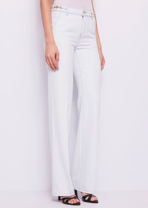 Jean droit en coton pour femme