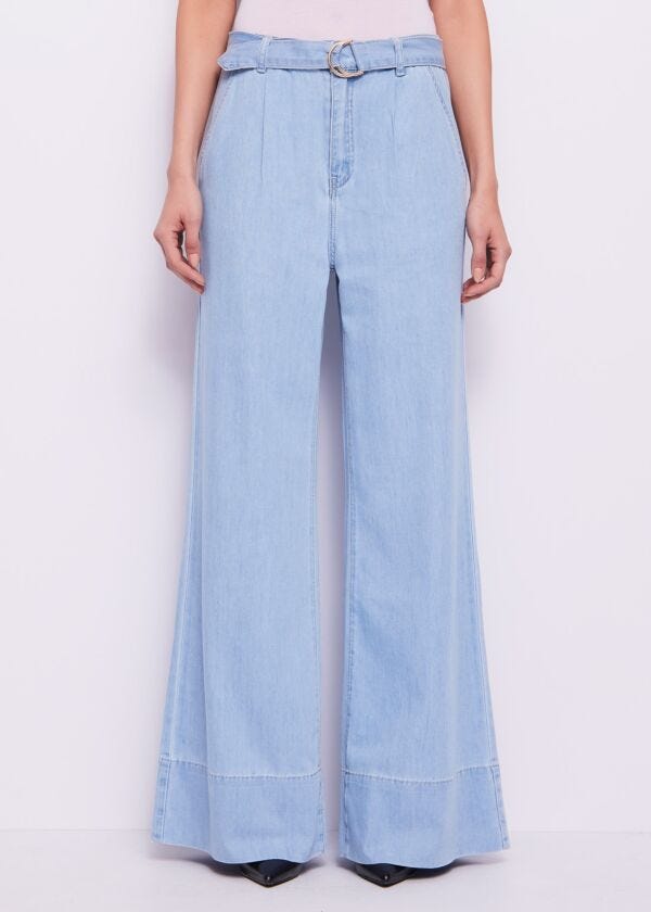 Jean palazzo avec ceinture Gaudì Jeans
