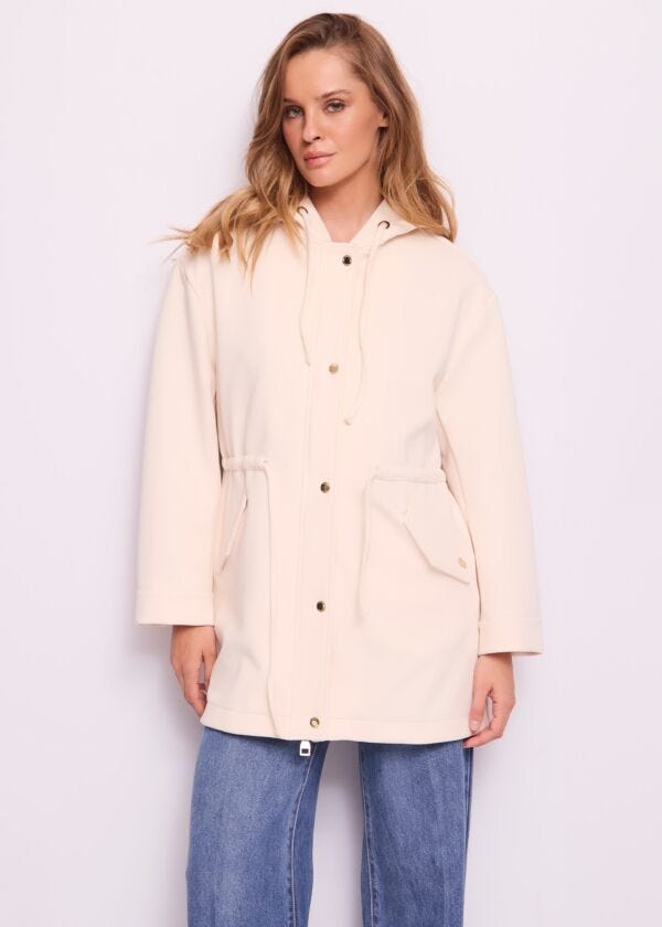 Parka donna bianco con cappuccio Gaudì Jeans