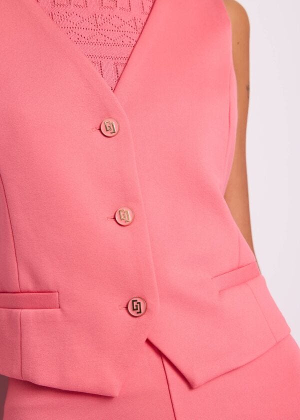 Gilet rose pour femme