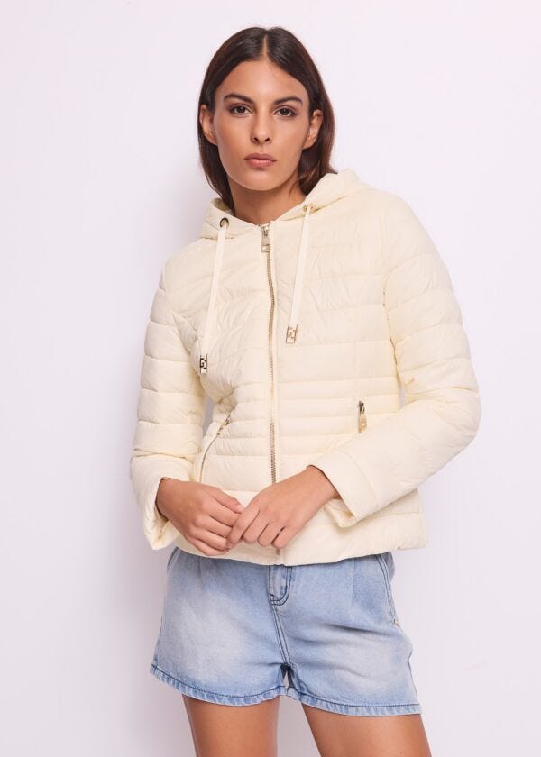 Women's white nylon down jacket Gaudì Jeans