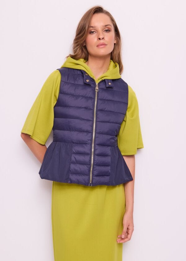 Women's blue padded nylon vest Gaudì Jeans