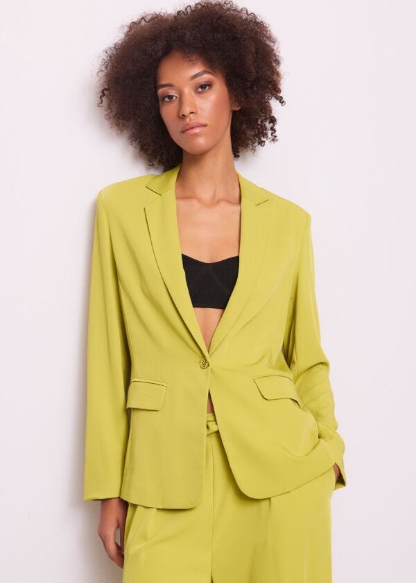 Blazer donna verde monopetto Gaudì Jeans