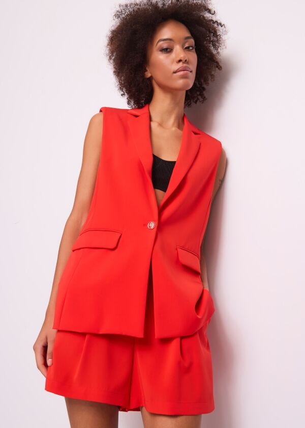 Chaleco rojo para mujer Gaudì Jeans
