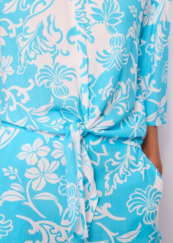 Women's printed muslin blouse
