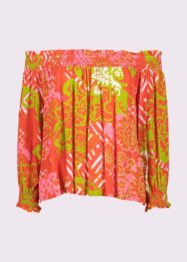 Top en mousseline imprimée pour femme