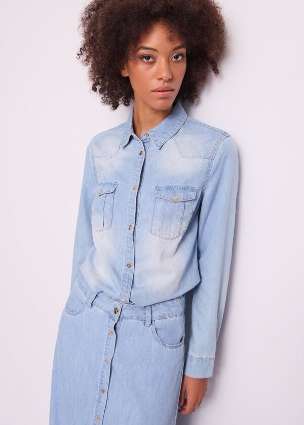 Chemise en chambray de coton pour femme Gaudì Jeans