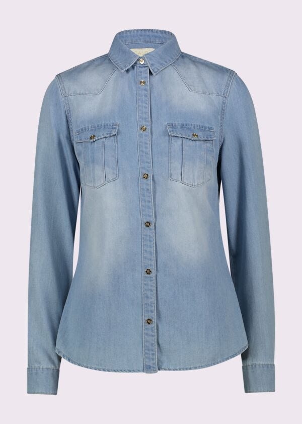 Chemise en chambray de coton pour femme