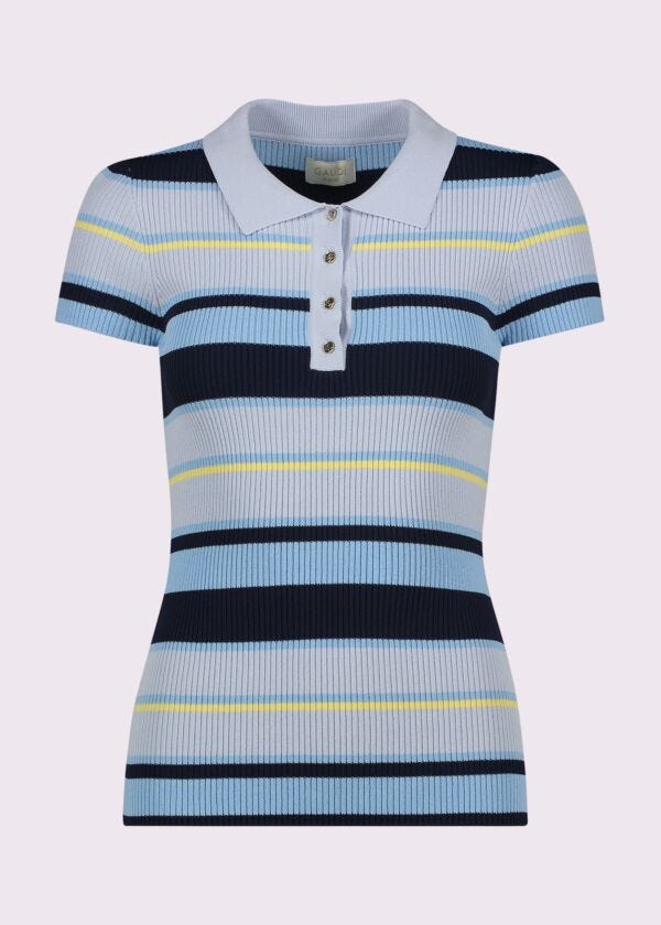 Polo donna con bottoni logati