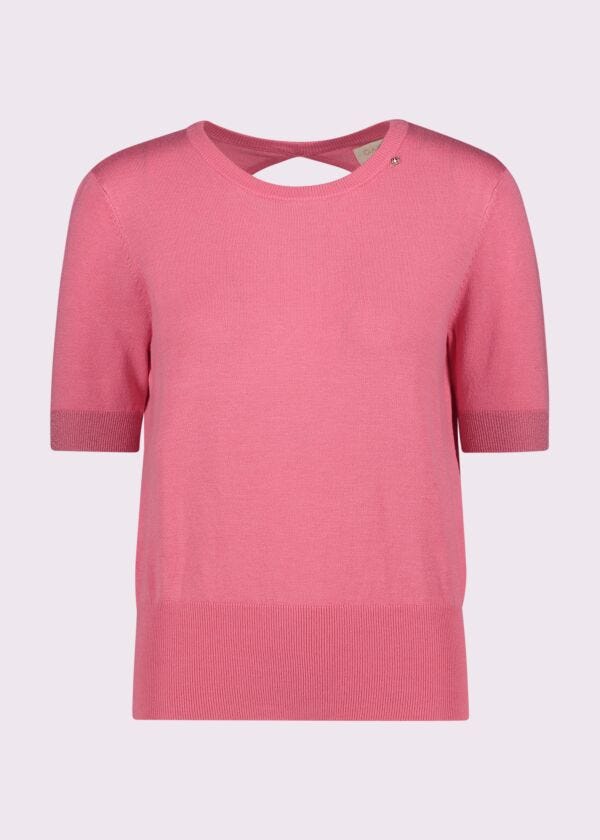 Maglia donna rosa con maniche corte Gaudì Jeans