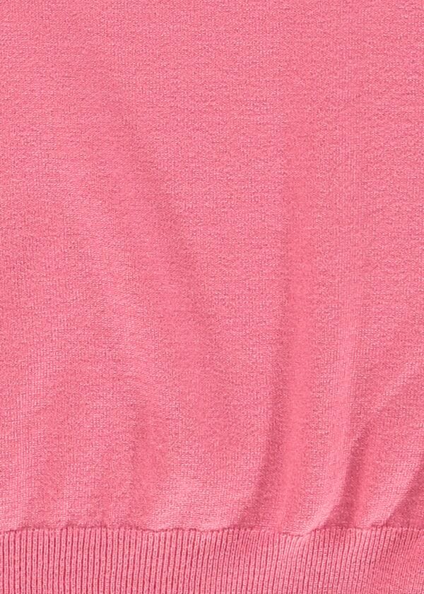 Maglia donna rosa con maniche corte