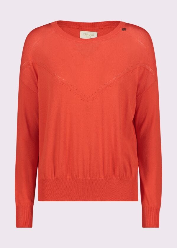 Maglia donna rossa con spacchi Gaudì Jeans