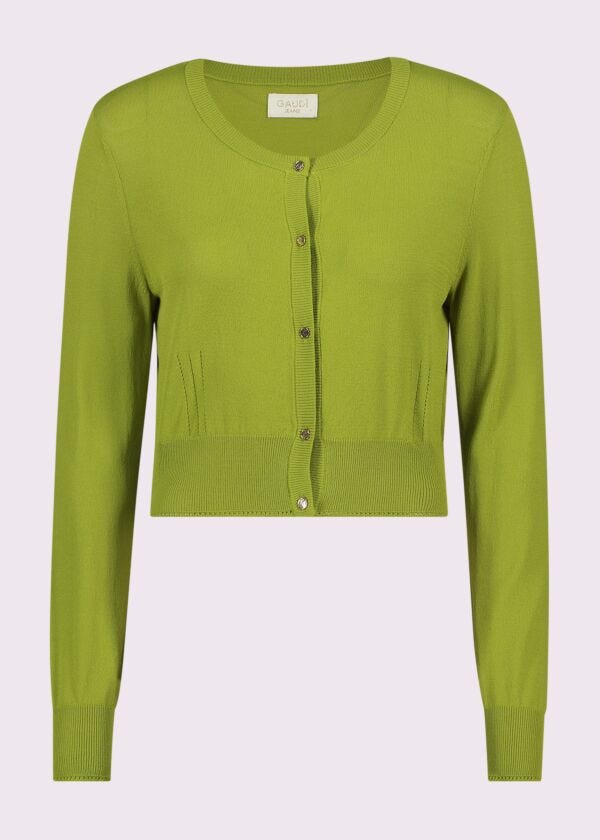 Cardigan donna verde con maniche lunghe Gaudì Jeans
