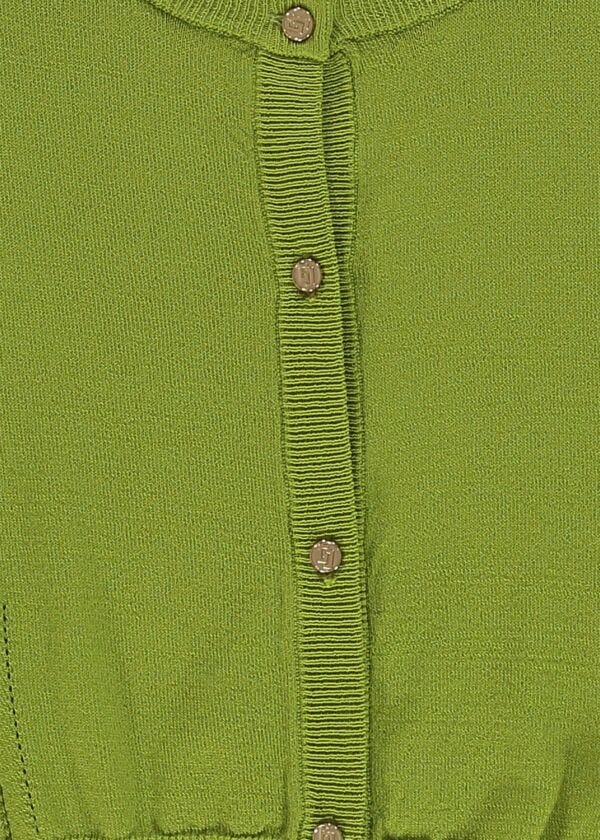 Cardigan donna verde con maniche lunghe