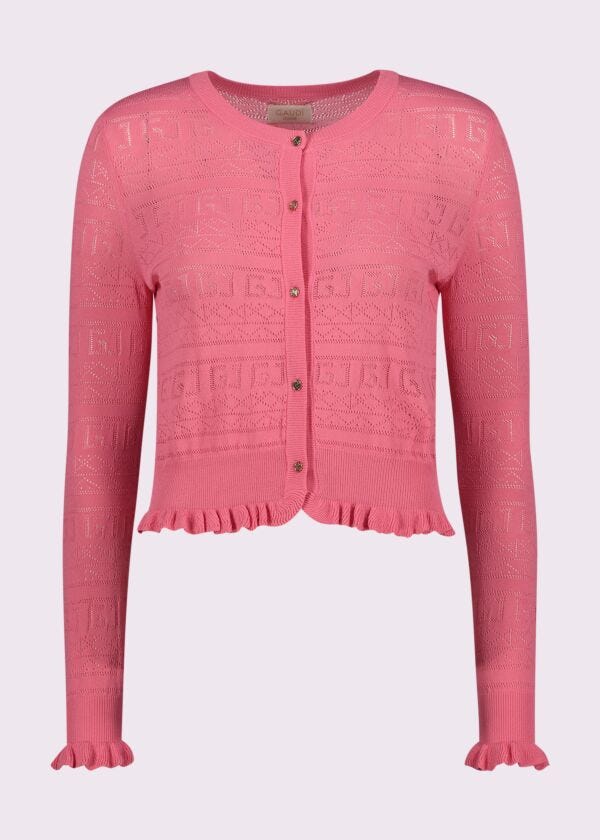Cárdigan rosa de punto para mujer Gaudì Jeans