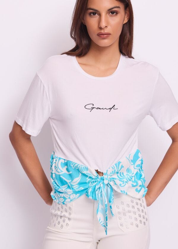 Camiseta con estampado y logotipo para mujer Gaudì Jeans