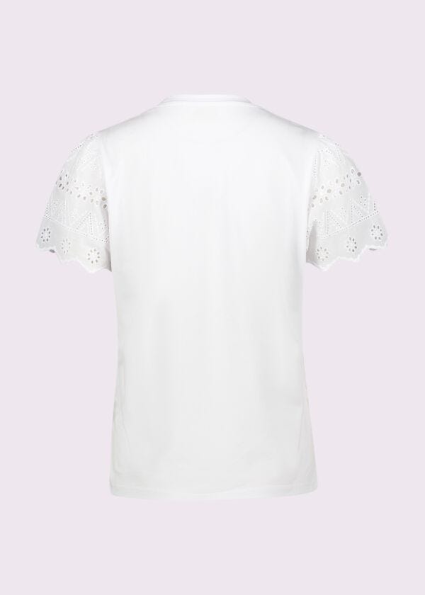 T-shirt blanc en coton pour femme