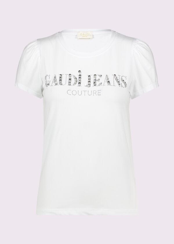 T-shirt en coton avec logo pour femme Gaudì Jeans
