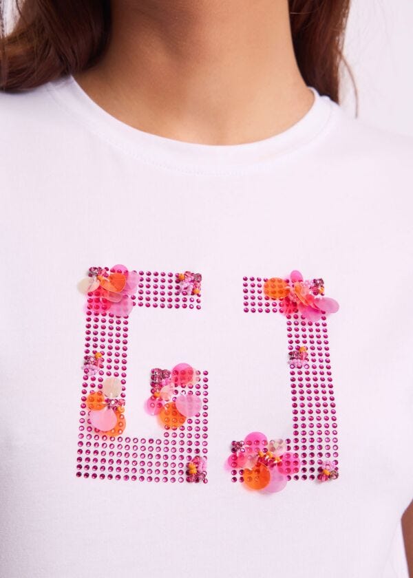 T-shirt donna bianca in jersey