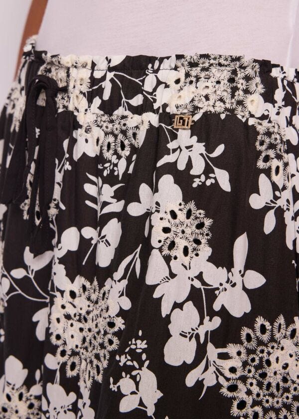 Printed cotton skirt