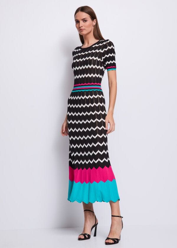 Women's jacquard knit dress Gaudì Fashion