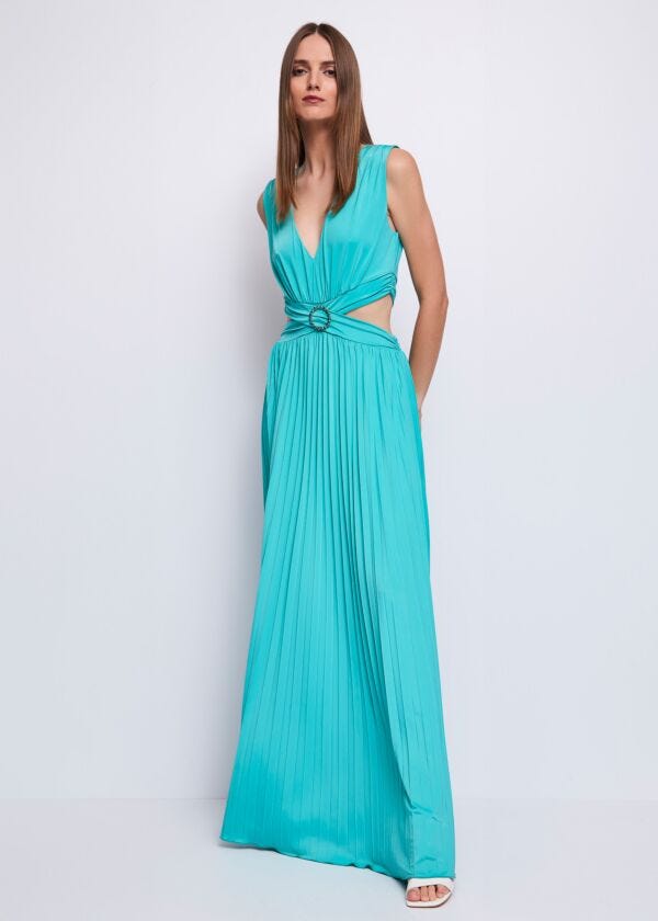 Women's green jersey dress